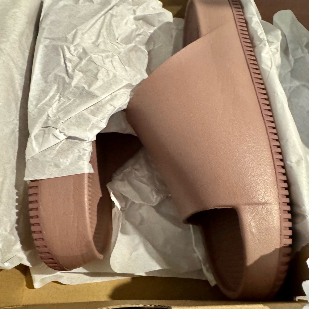 Nike Pink Slippers with Wide Band